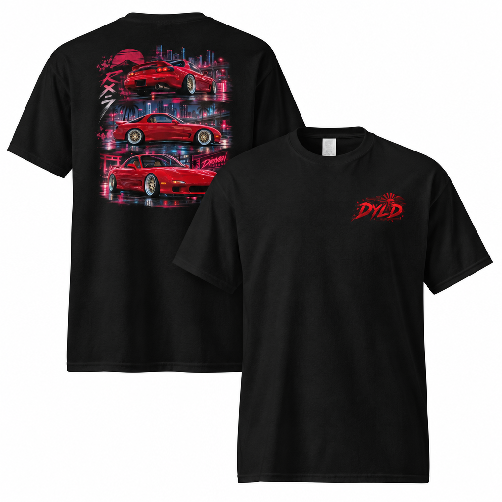 RX7 T-Shirt front and back